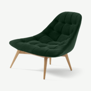 Kolton Accent Armchair, Pine Green Velvet