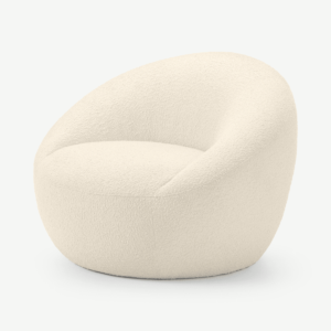 Isadora Accent Armchair, Whitewash Boucle