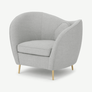 Kooper Accent Armchair, Luna Grey Weave