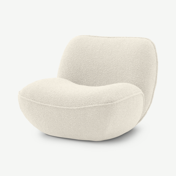 Sete Accent Armchair, Whitewash Boucle