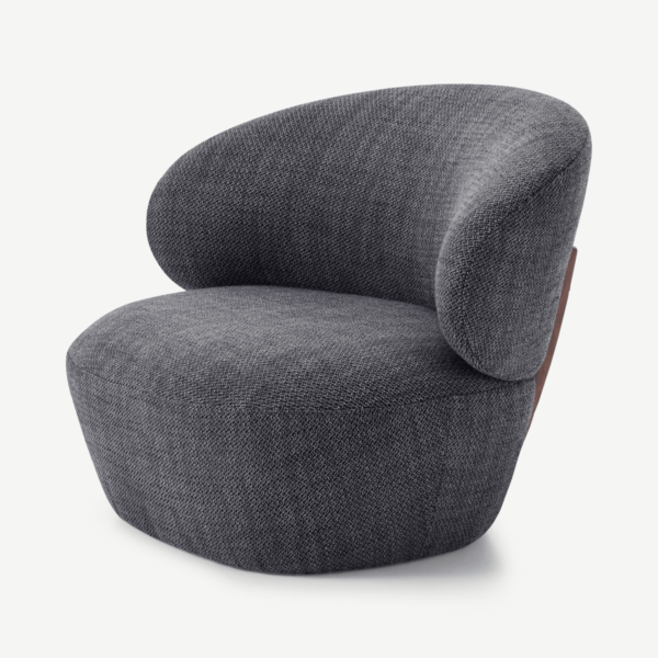 Amrita Accent Armchair, Slate Loop Textured Boucle