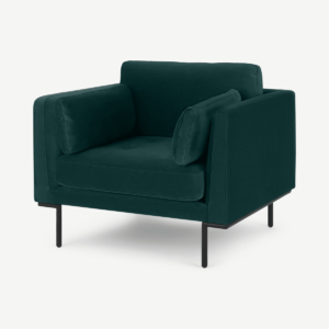 Harlow Armchair, Kingfisher Recycled Velvet