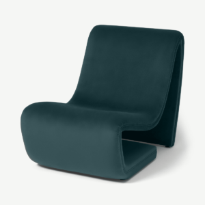 Wexler Accent Armchair, Midnight Blue Recycled Velvet