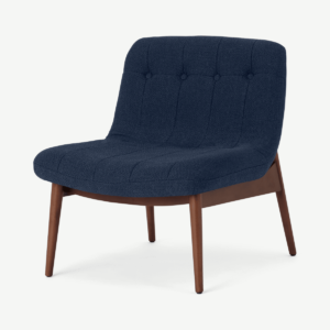 Halbert Accent Armchair, Midnight Blue Weave