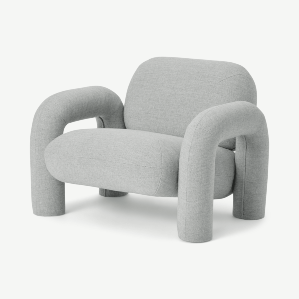 Bobo Accent Armchair, Apollo Grey Weave