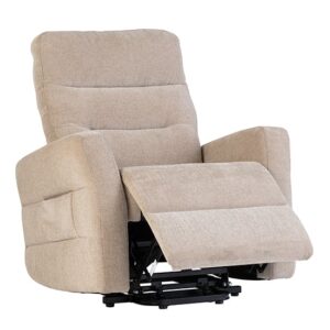 Maize Fabric Electric Tilt & Rise Armchair In Mink