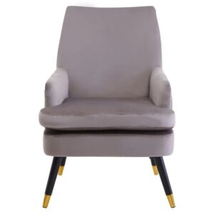 Lagos Velvet Armchair In Mink